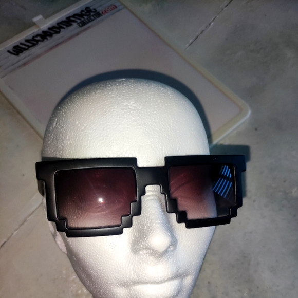 Retro 2000's Y2K Pixelated Digital style sunglasses - Picture 2 of 3